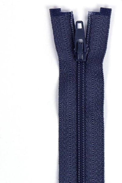 YKK rits, niet deelbaar, kunststof 4 mm breed, lengte 15 cm, marine blauw.