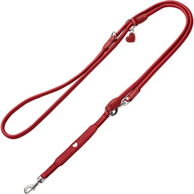 HUNTER verstelbare looplijn Round & Soft Love 200cm x Ø 6 mm voor honden