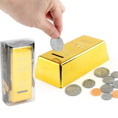 Spaarpot Spaarpot Voor Kinderen Doos Goudstaaf Baksteen Spaarpot Koffer Voor Verjaardagscadeaus Huisdecoratie yellow