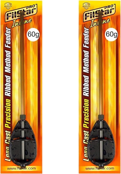 Voederdispenser Set - Vis Feeders - Lange Afstand Vissen - Geribbelde Mand - 2 x 60G - Donkergroen