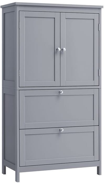 Homesy Badkamermeubel met 2 Deuren & 2 Lades | Stijlvol, Functioneel & Ruimtebesparend-duifgrijs