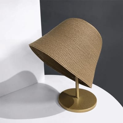 Modieuze Opvouwbare Strohoed Ademende Effen Kleur Vissershoed Handgeweven Japanse Stijl Bucket Hat Voor Buiten Aan Zee beige