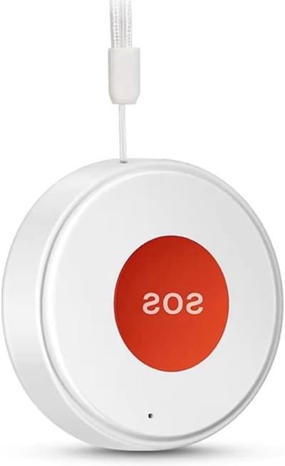 Noodknop Ouderen - Paniek Alarm - Veiligheid Thuis - Waterdicht Ontwerp - 50 x 50 mm - Wit