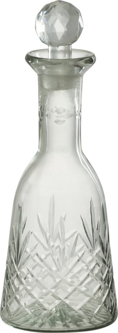 J-Line decoratie fles Line - glas - transparant - large