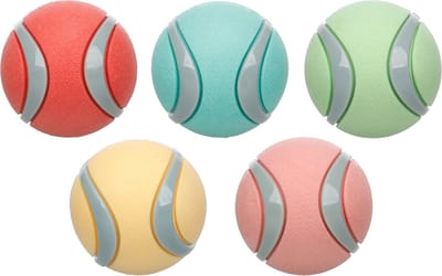 Flamingo - 5 foba ballen - verschillende kleuren - thermoplastisch rubber - apporteren - hondenspeelgoed - 5 stuks -