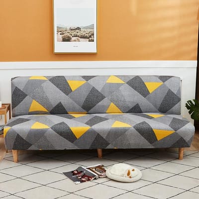 Opvouwbare slaapbankhoes voor woonkamer Armloze bankhoezen Elastisch spandex materiaal Zachte hoezen S(length 120-150cm)