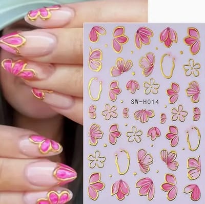 Nagelstickers - Nail Art - Kleurrijk - Bloemetjes