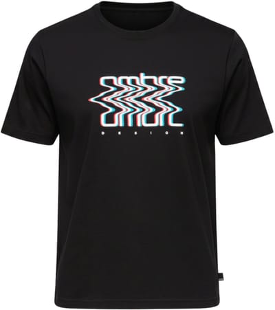 OMBRE T-shirt - Regular Fit - Korte Mouw - Printopdruk Zwart S