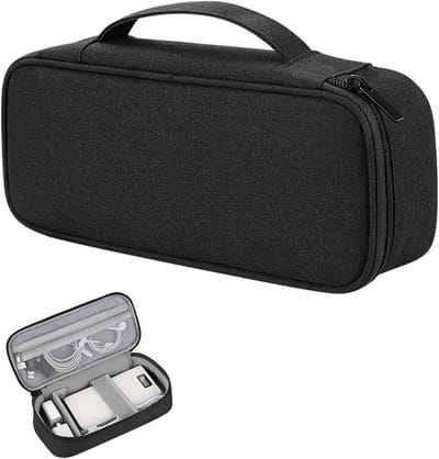 Accessoire Organizer voor Elektronica, Draadjes Tas, Reisopslag voor Oplaadkabels en Elektronische Apparaten (Zwart)