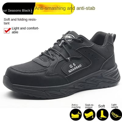 Chaussures d'assurance travail Modèles d'été tissés à la mouche Sont respirants et ne couvrent pas les pieds, Chaussures de sécurité légères à semelles souples et à haute élasticité 47 gray