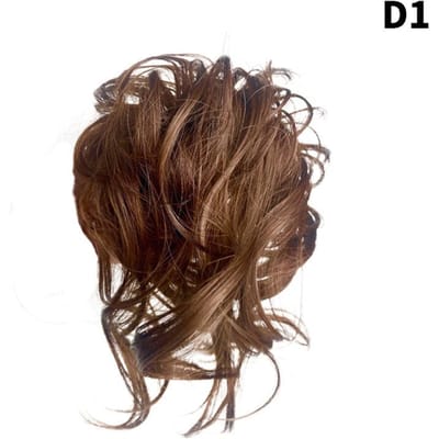 Chignon synthétique pour femmes, extension de cheveux queue de cheval, chouchou élastique, chignon boule de viande, postiches, chouchou enveloppant black