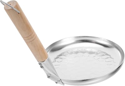 Koekenpan - Ontbijtpan Grillpan - Eieren Bakken - Antiaanbaklaag - 20 x 16 cm - Zilver