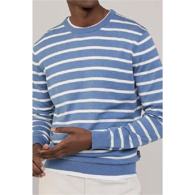 McGregor C-neck Striped Sweater Kobalt Size: XL | Sweaters Outlet | Heren | Wit