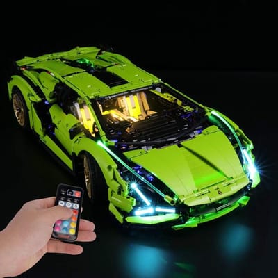 LED Verlichtingsset voor Lamborghini Sián FKP 37 - Compatibel met Lego 42115, Inclusief Afstandsbediening en Eenvoudige Installatie