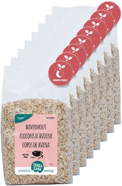 TerraSana | Glutenvrije Havermout | 8 stuks | 8 x 450 gram