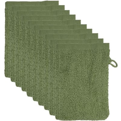 The One Towelling The One Washandjes Olive Green - 10 stuks