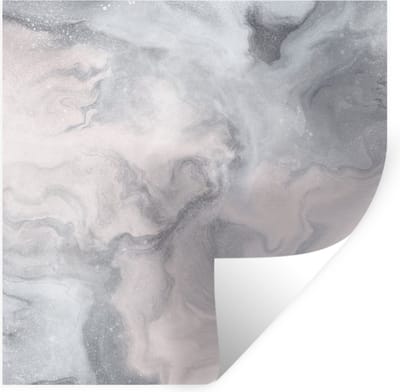 Muurstickers - Sticker Folie - Wolken - Abstract - Verf - 100x100 cm - Plakfolie - Muurstickers Kinderkamer - Zelfklevend Behang XXL - Zelfklevend behangpapier - Stickerfolie