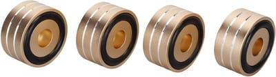 Isolatiepads Luidsprekers - Trillingsdempers - Audio Verbeteren - Aluminiumlegering - 40x20mm 4 Stuks - Zilver