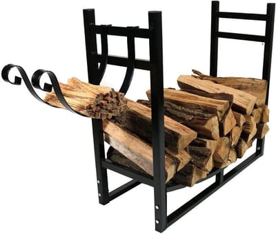 Houthaard Organizer - Houtopslag Houder - Haardhout Opslag - Houdt Hout Droog - Niet Gespecificeerd - Zwart