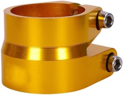 Fiets Zadelpenklem - Zadelklem Fiets - Zadel Verstellen - Dubbele Bout Bevestiging - 31.8/34.9mm - Paars Blauw Goud