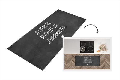 Keukenloper - Loper keuken - Moederdag - Schoonmoeder - Quotes - Moeder cadeau - 120x50 cm - Keukenloper vinyl