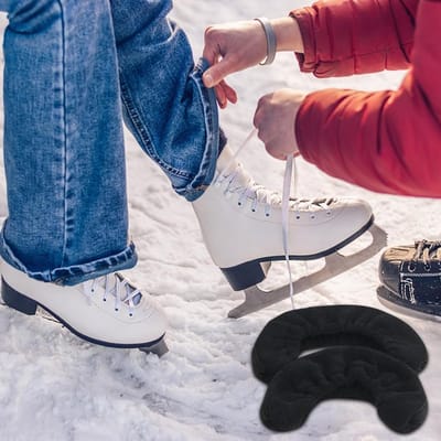 Elastic Skate Beschermers voor IJshockey en Schaatsen, Geschikt voor Volwassenen en Kinderen, Zwart, Duurzaam en Comfortabel