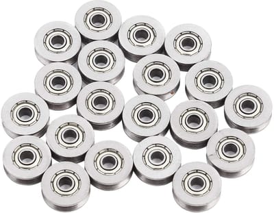 Dailygoody - V-Groove Lager - 20 Stuks - Duurzaam - 3x12x4mm - Voor Railtoepassingen - Hoogwaardige Carbon Staal - Voor Precisie Beweging
