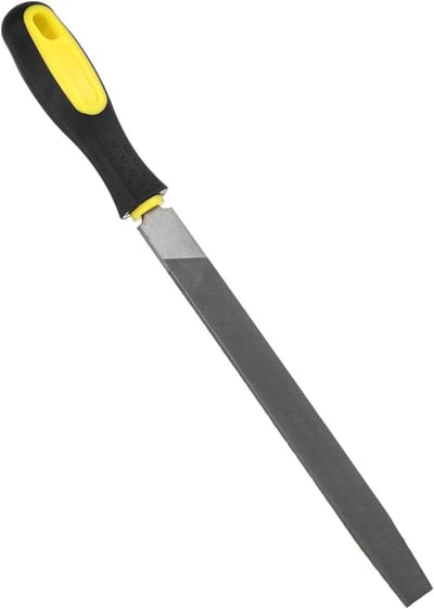 Flat metalen vijlen van 30 cm, hoogwaardig koolstofstaal, diamantvijlen met PVC handvat voor hout, metaal, keramiek, glas en meer voor DIY en modelleren