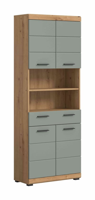 Scout hoge kast breed salie MDF TZ Artisan eiken NB - 31x74x191cm