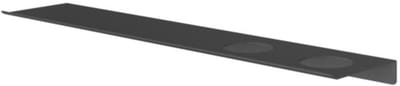 Hotbath &More Shelves - Planchet 60 Cm - Inclusief Bevestigingsrails - Met 2 Uitsparingen - Voor Zeepdispenser of Beker - Geborsteld Zwart