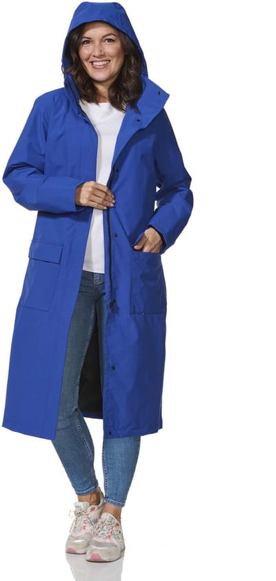 Happy Rainy Days Lange Regenjas Dames Rome Kobalt Blauw