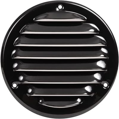 Metalen Rooster - Ventilatierooster Rond - Ruimte Ventilatie - Insectenbescherming Net - 140mm Buitendiameter - Zwart