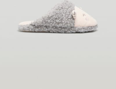 Kinder sloffen laag model | dieren | grijs creme | kwaliteit YM
