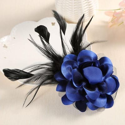 I -Remiel High -End Veer Corsage Handgemaakte Stoffen Bloem Broche Pin Voor Vrouwen Revers Kraag Pin Bruiloft Kleding &Accessoires black