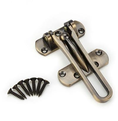 Dailygoods - Sluiting van Zinklegering - Veiligheidsketting - Robuuste Vergrendeling - Zilver - Klikslot - Geschikt voor Deuren en Vensters - Gloednieuw