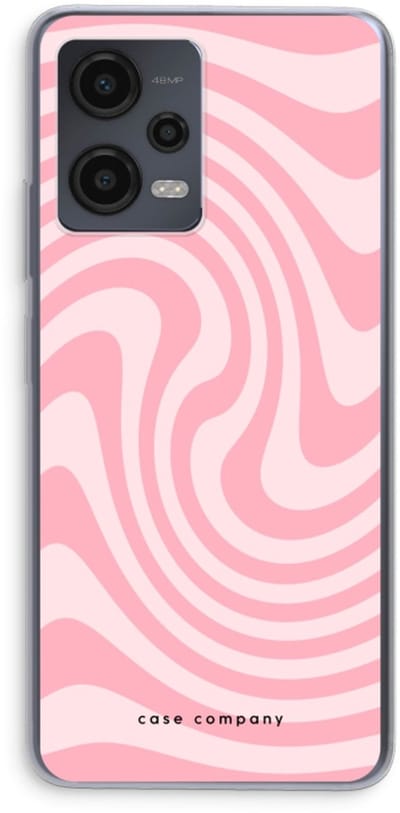 Case Company® - Hoesje geschikt voor Xiaomi Redmi Note 12 hoesje - Swirl Roos - Soft Cover Telefoonhoesje - Bescherming aan alle Kanten en Schermrand