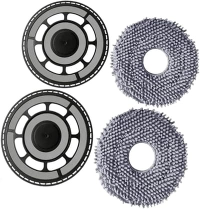 Robotstofzuiger Onderdelen - Dweil Kit - Optimale Reiniging - Directe Vervanging - 2 Beugels 2 Pads - Eén Kleur