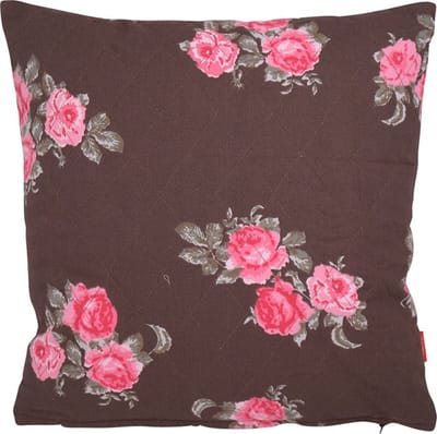 Kussen Winter Rose Bruin | 45 X 45 | Sierkussen Voor Woonkamer Of Slaapkamer