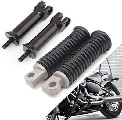 Voetsteunen Motor - Passagierssteunen - Comfortabel Rijden - Antislip Ontwerp - 10mm Gat - Zwart