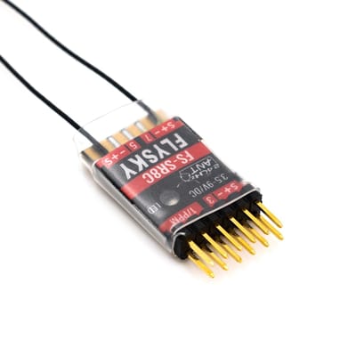 FLYSKY FS-SR8C Ontvanger 8 Kanalen 2.4G Ontvanger met Dubbele Antenne voor Afstandsbediening Vliegtuig zwart