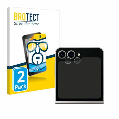 BROTECT - Screenprotector voor Samsung Galaxy Z Flip 6 (ALLEEN Camera Lens) - Folie Beschermfolie transparant 2 Stuks
