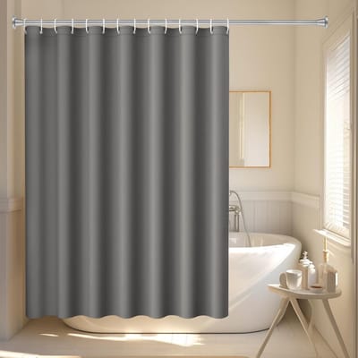 Douchescherm 200x180cm, Schimmelbestendig en Waterafstotend, Eenvoudig te Reinigen met 12 Ringen voor Badkamers en Douchecabines