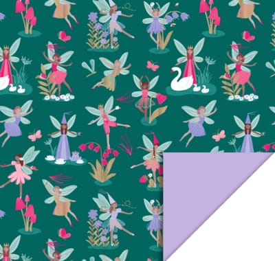 3M Dubbelzijdig cadeaupapier - Fairy - elfjes - 30cm breed - cadeaupapier - leuk inpakken - kado - inpakpapier - verpakken - Feestje