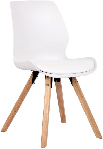 CLP Luna Eetkamerstoel - Modern - Rugleuning - 136 kg - Kunststof/wit