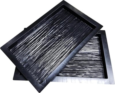 Betonmallen Set - Terrasplaten Gieten - Tuin Decoratie - Herbruikbaar Duurzaam Materiaal - 50x30x4cm - Zwart