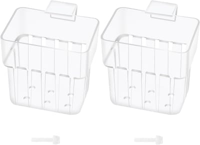 Transparante Aquarium Plant Houder - 2 Stuks, Ideaal voor Aquaponics en Aquacultuur, Decoratieve Accessoires voor Visbak en Planten