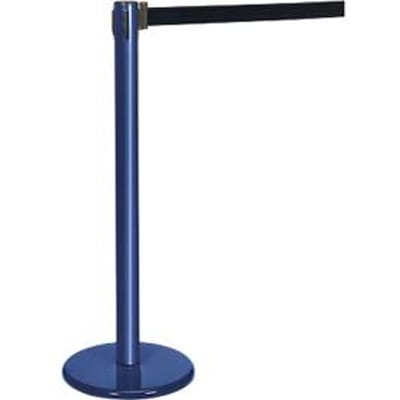 Afzetpaal met trekband blauw, trekband zwart