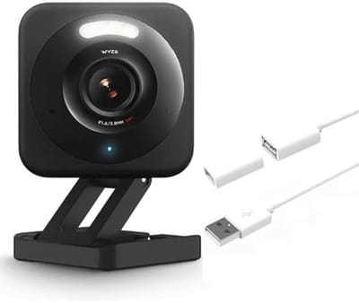 Beveiligingscamera met 20ft Verlengkabel - 2,5K WiFi Binnen/Buiten, Nachtzicht, Bewegingsgestuurd, Cloud- en SD-kaartopslag