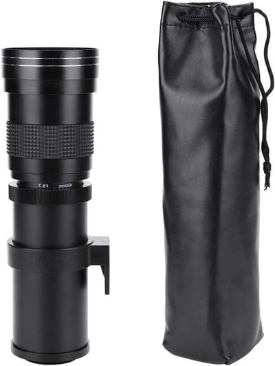 Allecto Plus - Telezoomlens met handmatige focus voor Canon EF Nikon F Pentax PK M4/3 Sony A E-bevestigingen - 420-800mm F/8.3-16 met multi-materiaalconstructie