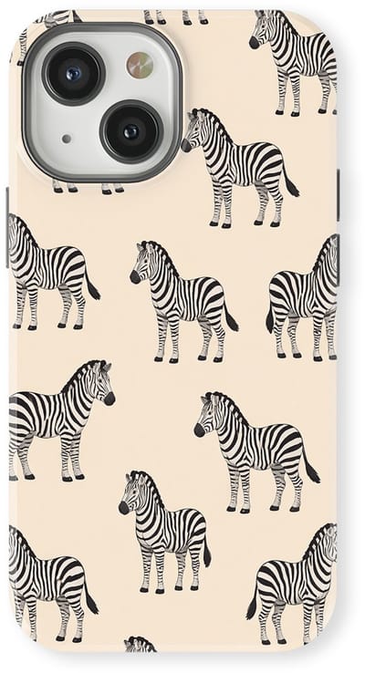Safari Tough Case geschikt voor iPhone 13 Mini | Premium hoesje met Safari Dieren Design | Geschikt voor Mag | Dieren Print Backcover geschikt voor iPhone 13 Mini Zebra